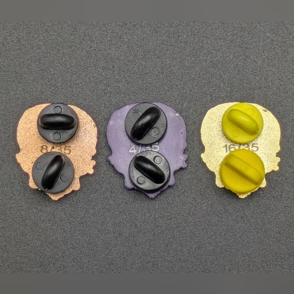 Kater The Alchemist Skull Heads Limited Edition /35 Enamel Art Pin Set LE35 Lot - Picture 3 of 3